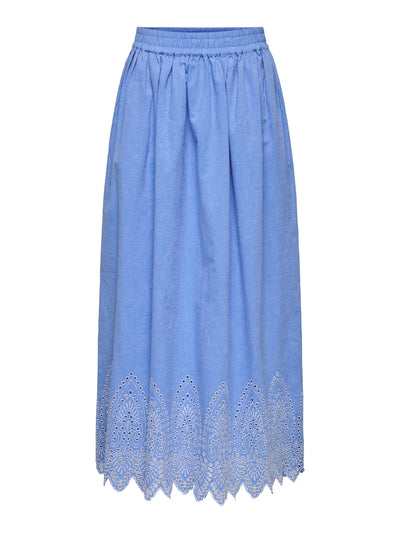 Broiderie Anglaise Skirt Blue