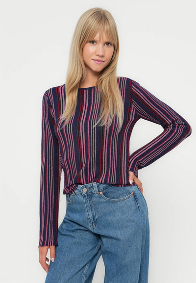 Raspberry Knit Set Top