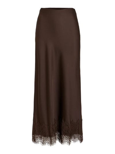 Viellette Lace Skirt Brown