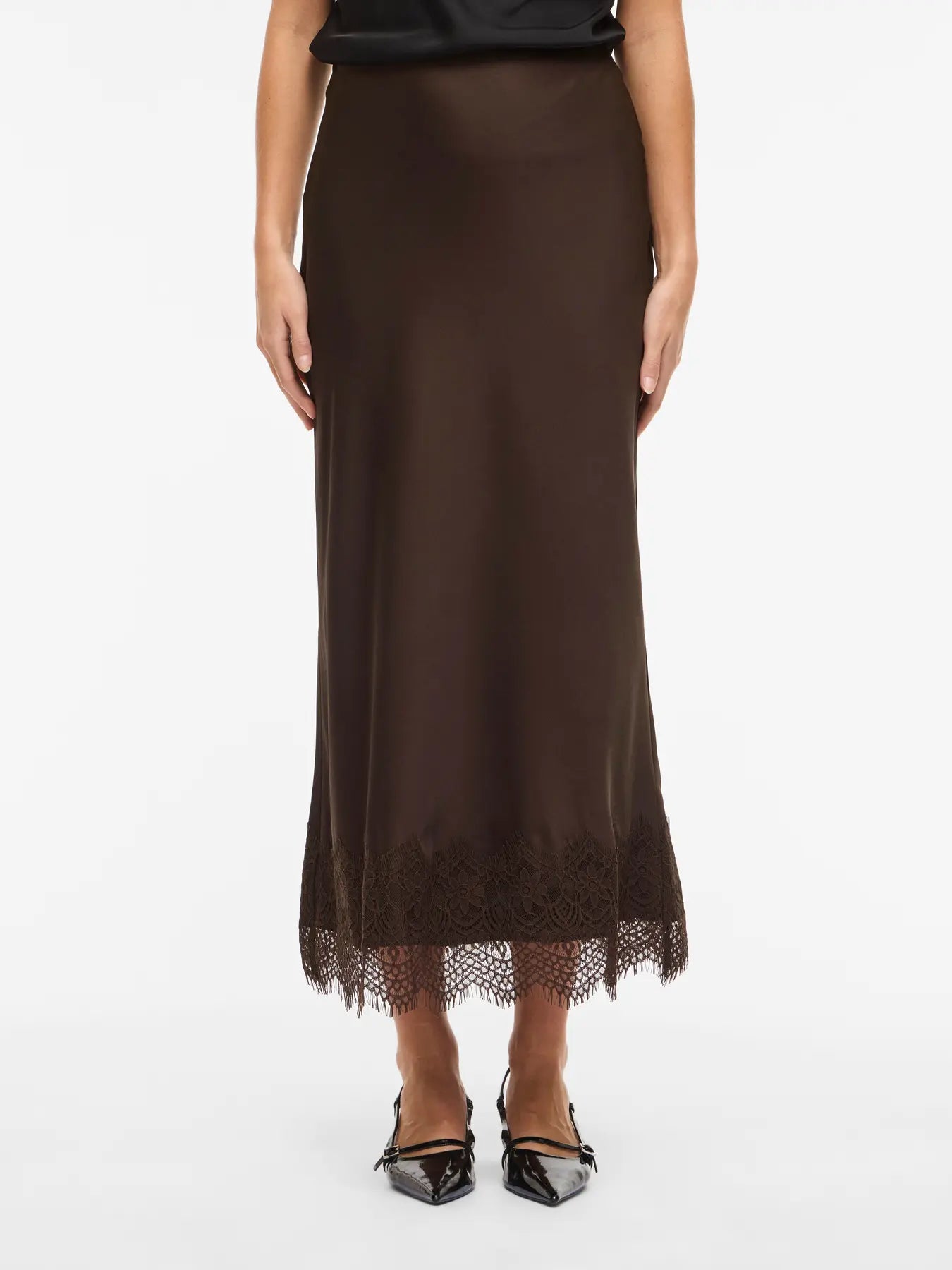 Viellette Lace Skirt Brown