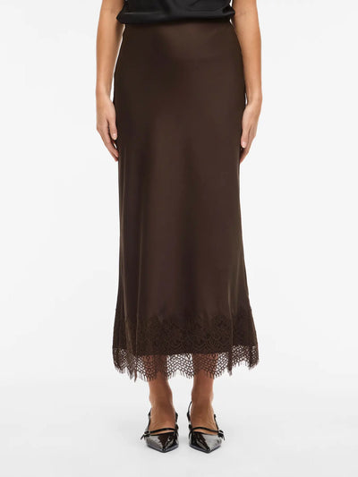 Viellette Lace Skirt Brown
