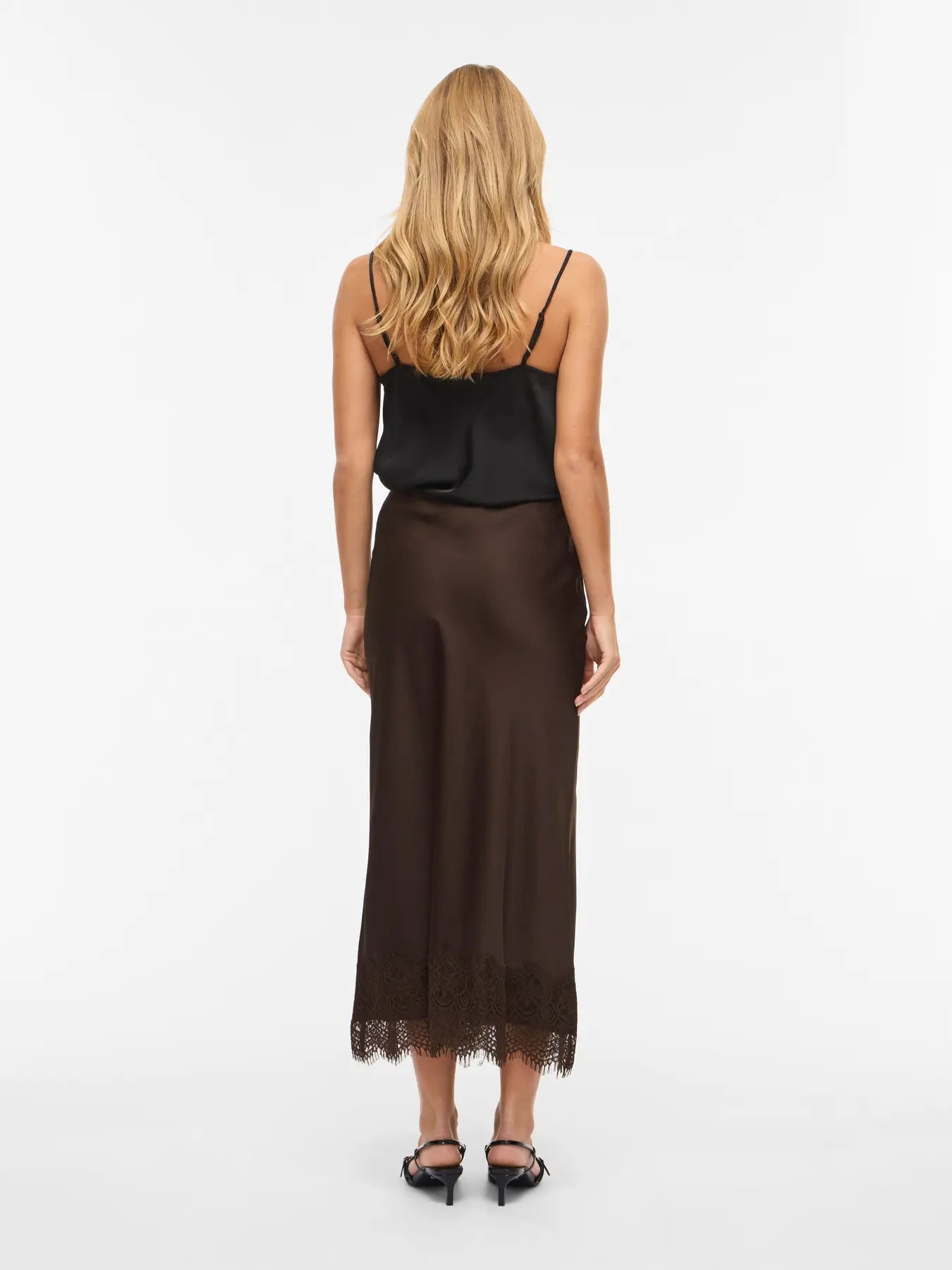 Viellette Lace Skirt Brown