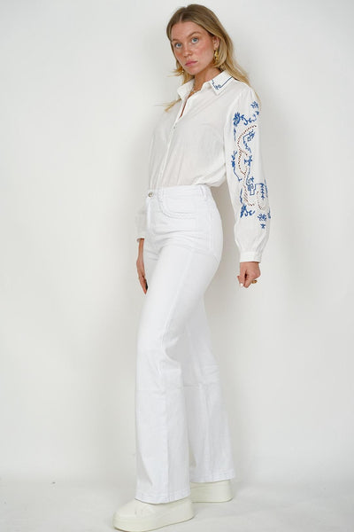 Plait Jeans White