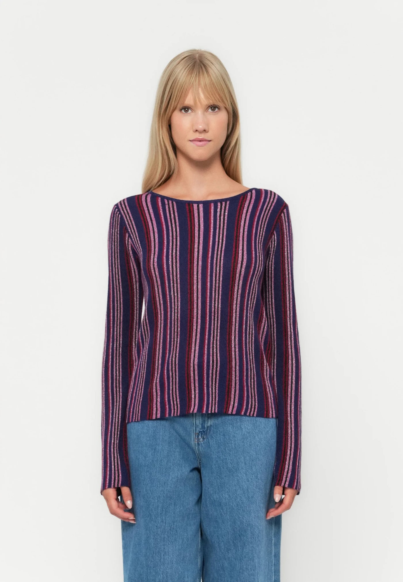 Raspberry Knit Set Top