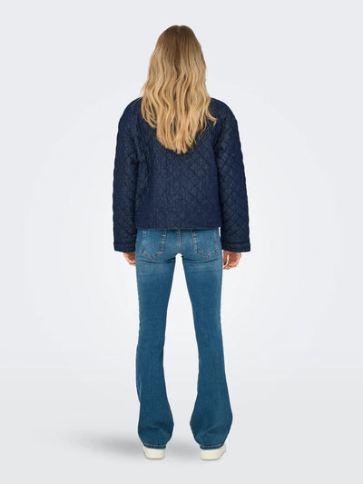 Quilted Denim Bomber Jacket