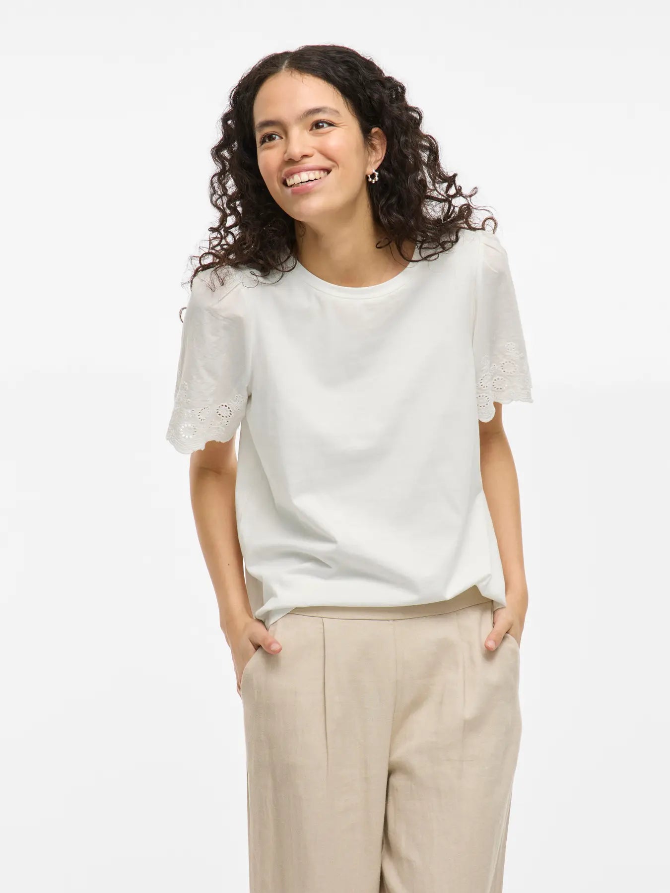 Broidery Sleeve Tee