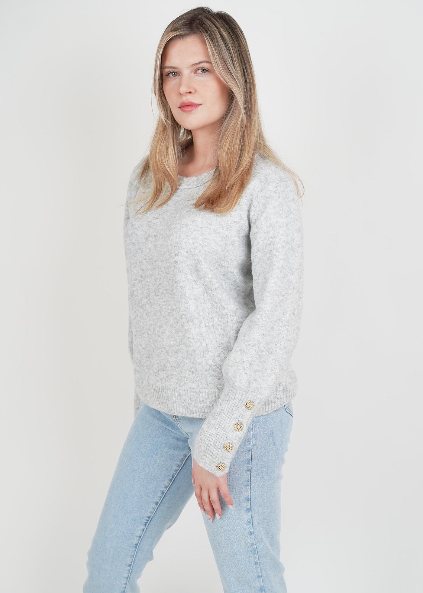 Kilky Grey Crew Neck Jumper 1259