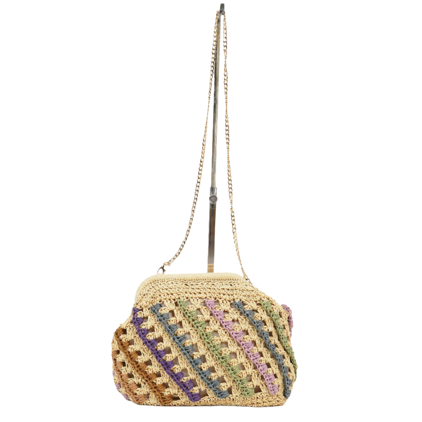 Colorful Crochet Clutch Bag
