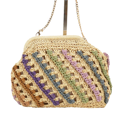 Colorful Crochet Clutch Bag