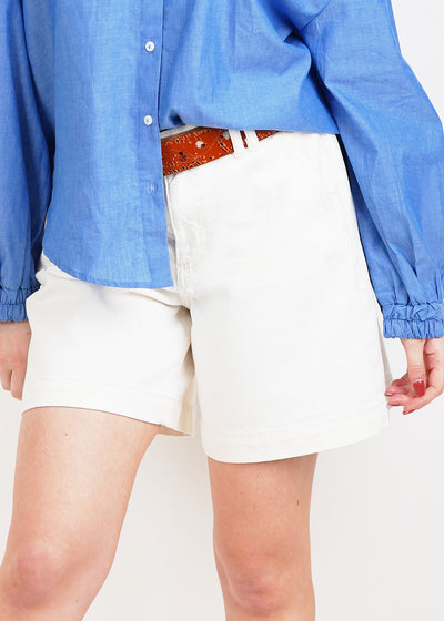 Denim Shorts White