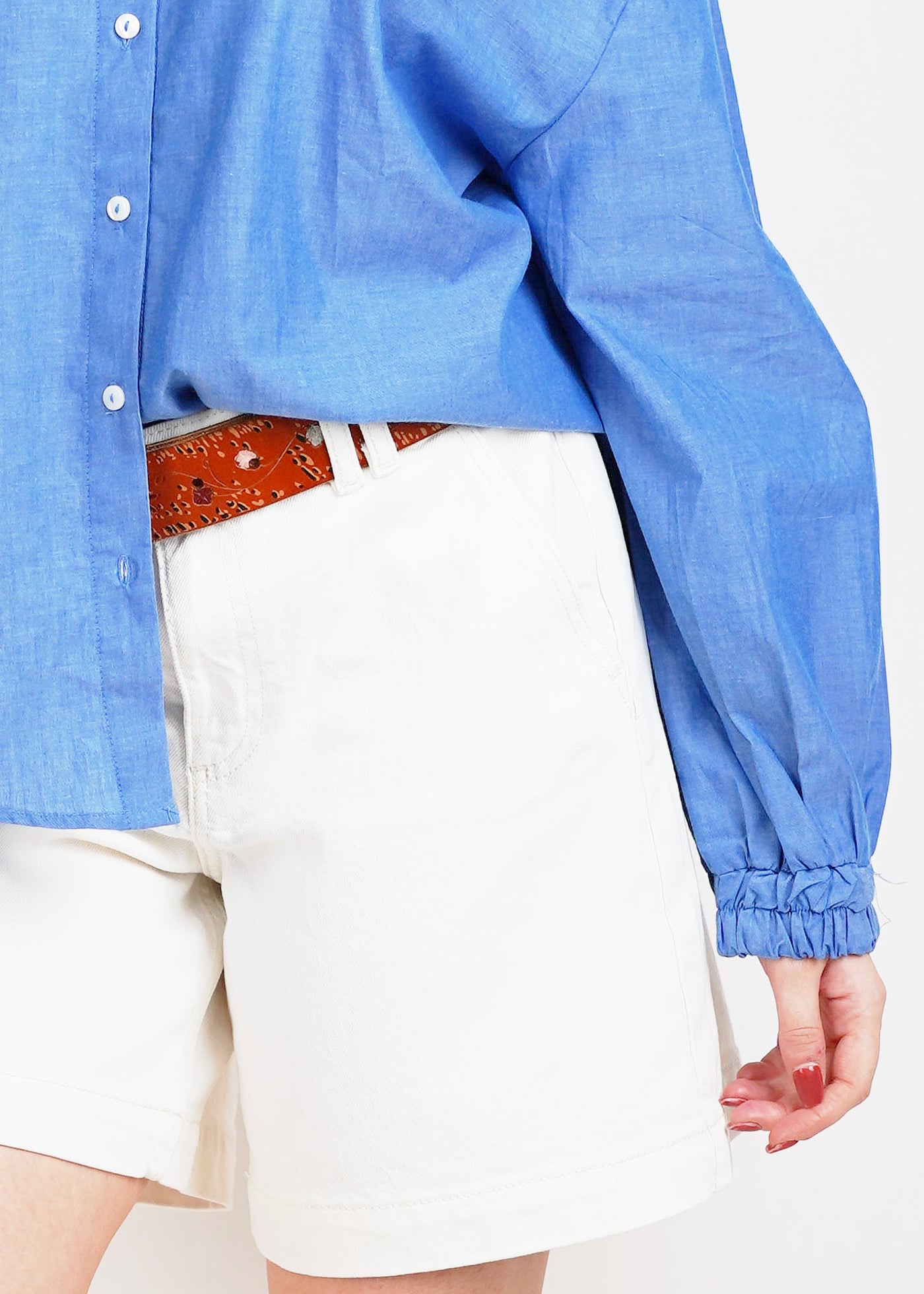 Denim Shorts White