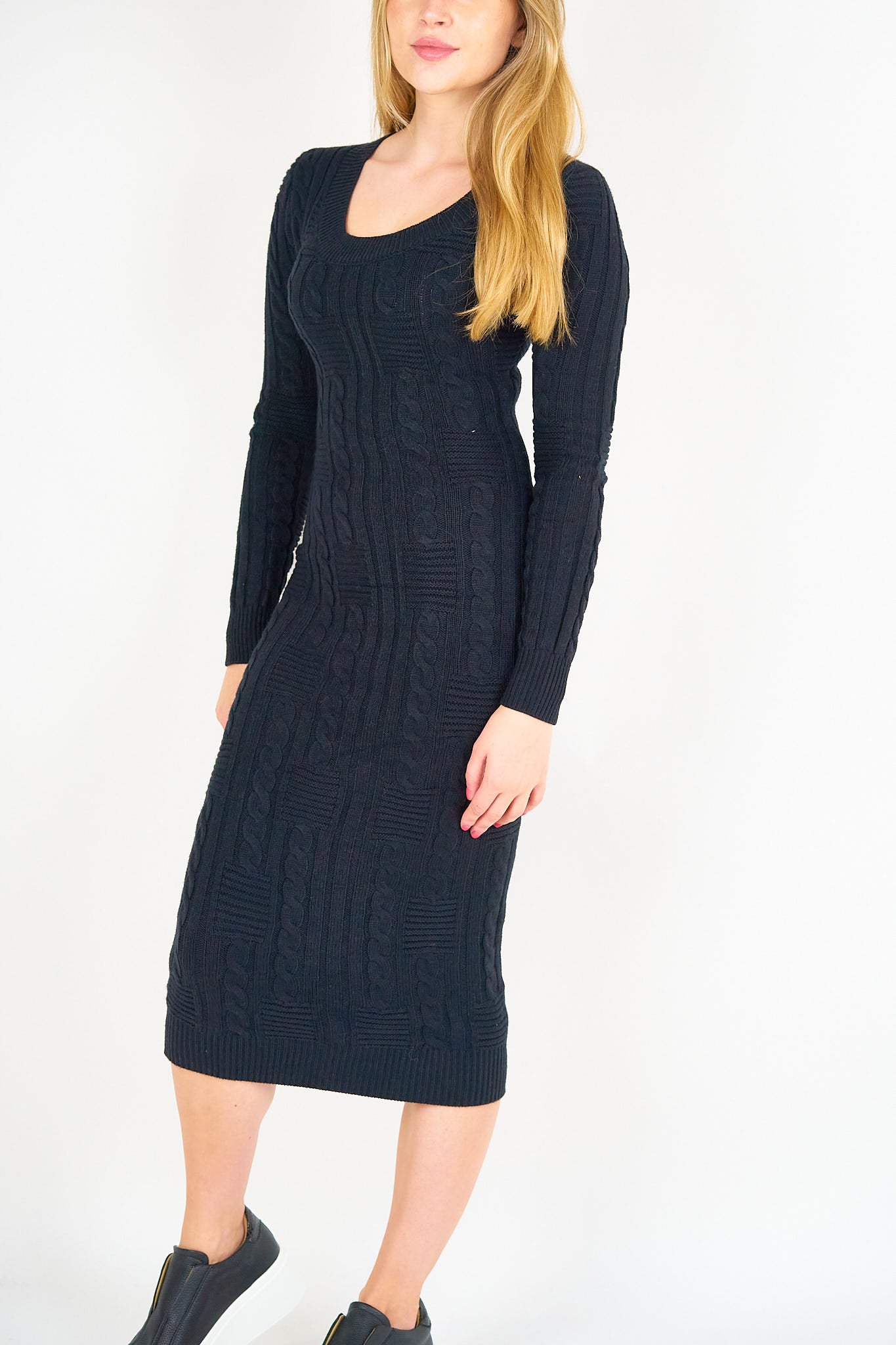 Golden Days Form Fit Dress Black