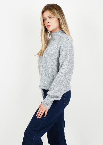 Wool Funnel Neck Jumper Grey 73306