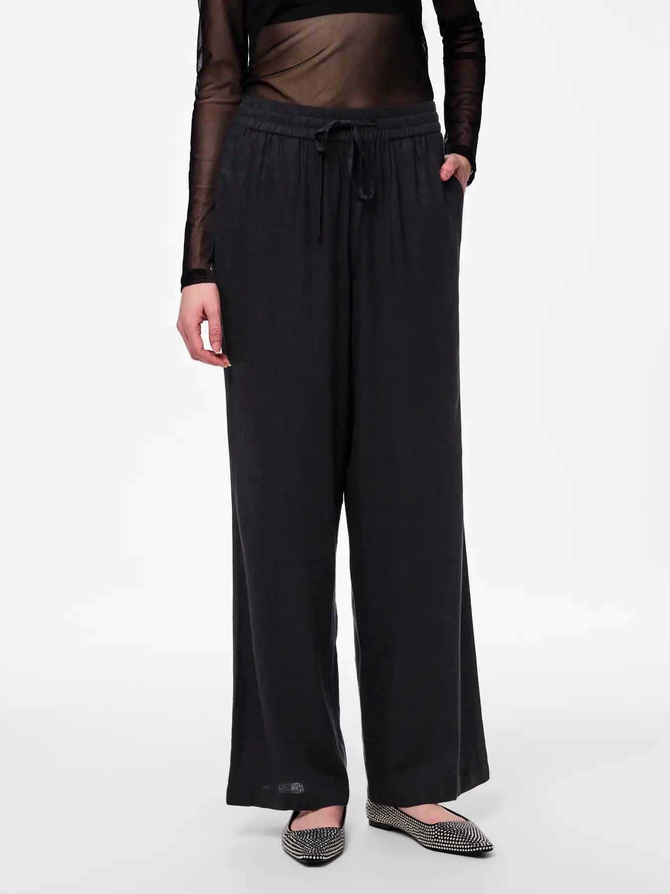 Linen Trousers Black