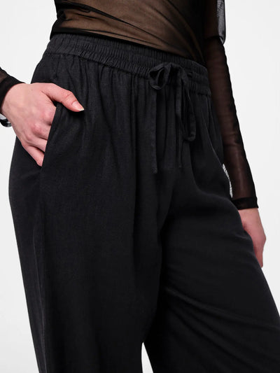 Linen Trousers Black