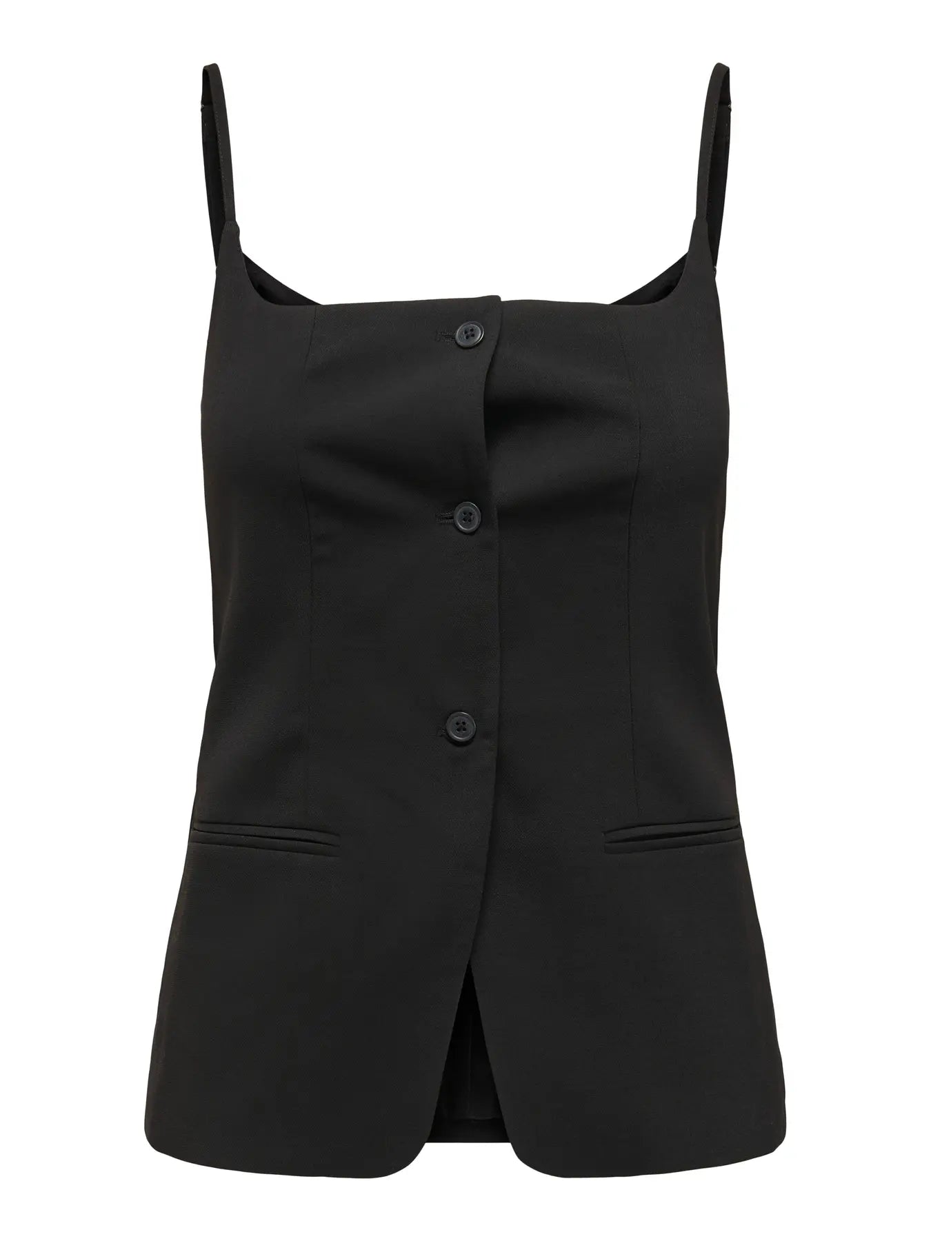 Adora Waistcoat Top Black