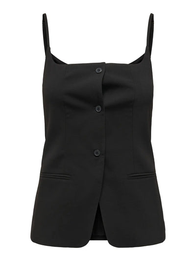 Adora Waistcoat Top Black