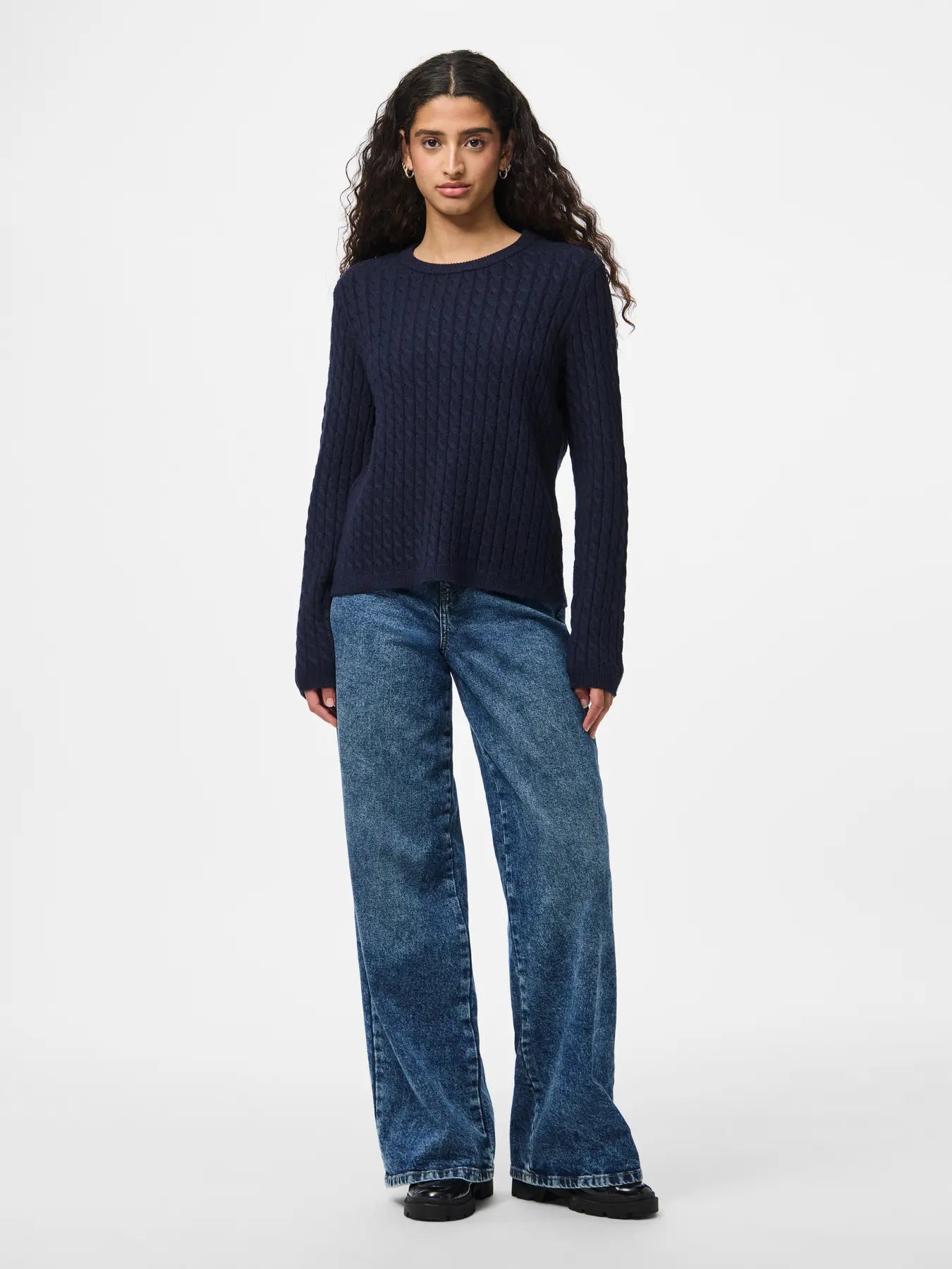 Soft Rope Knit Jumper Navy
