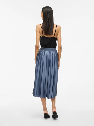 Pleated Midi Skirt Petrol