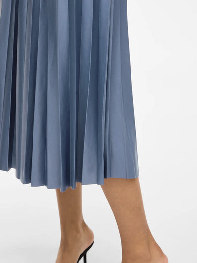 Pleated Midi Skirt Petrol