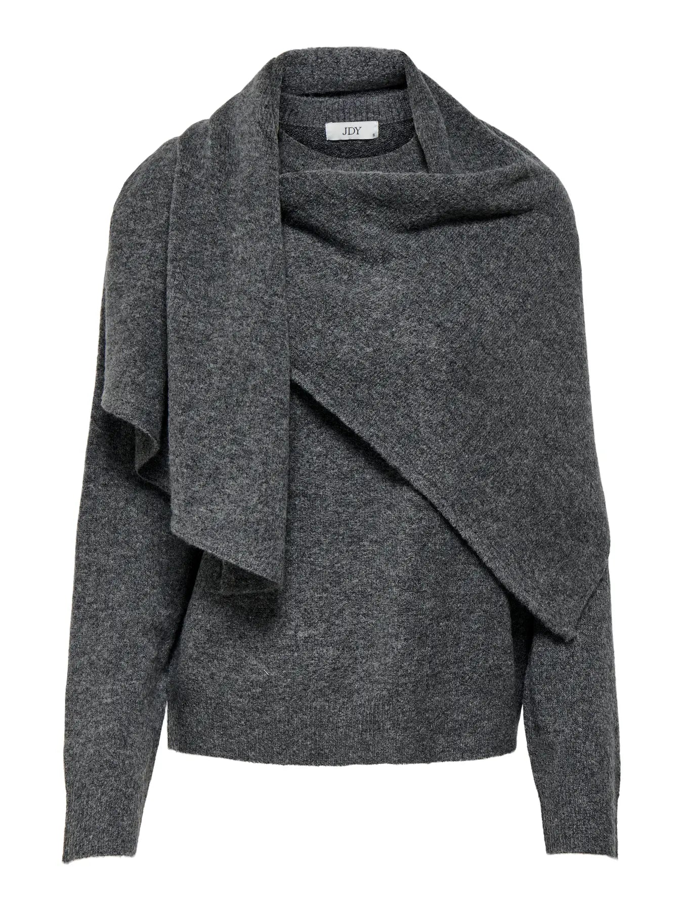 Wrap Scarf Jumper Charcoal
