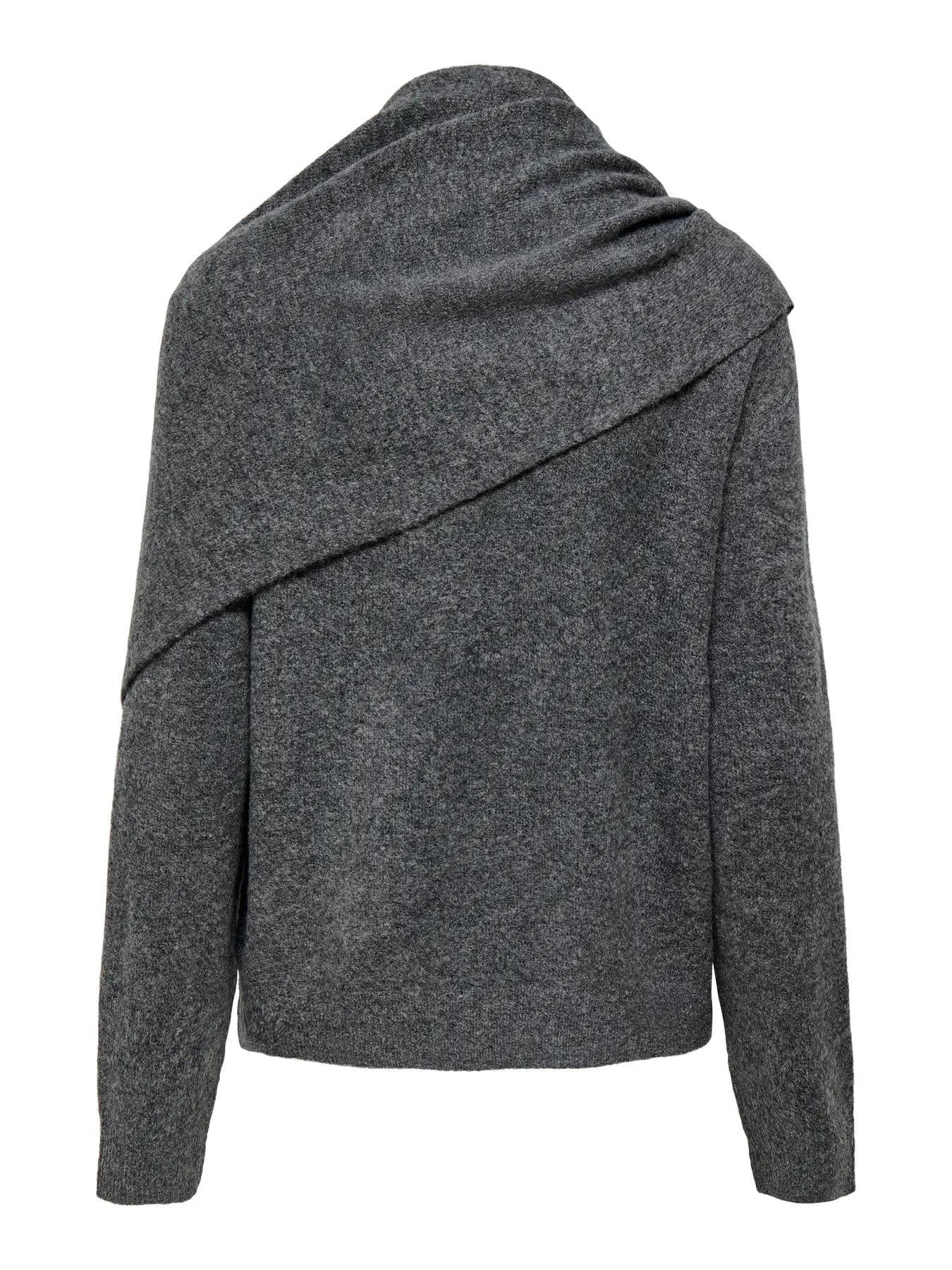 Wrap Scarf Jumper Charcoal