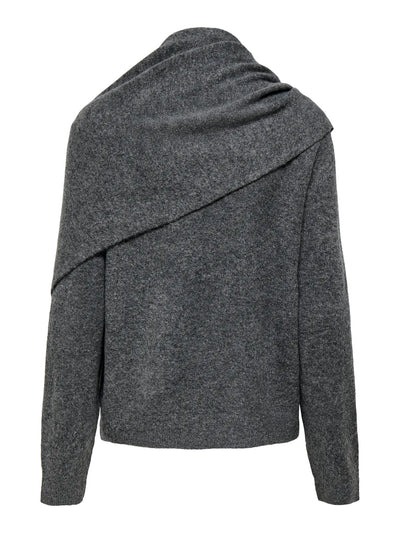 Wrap Scarf Jumper Charcoal