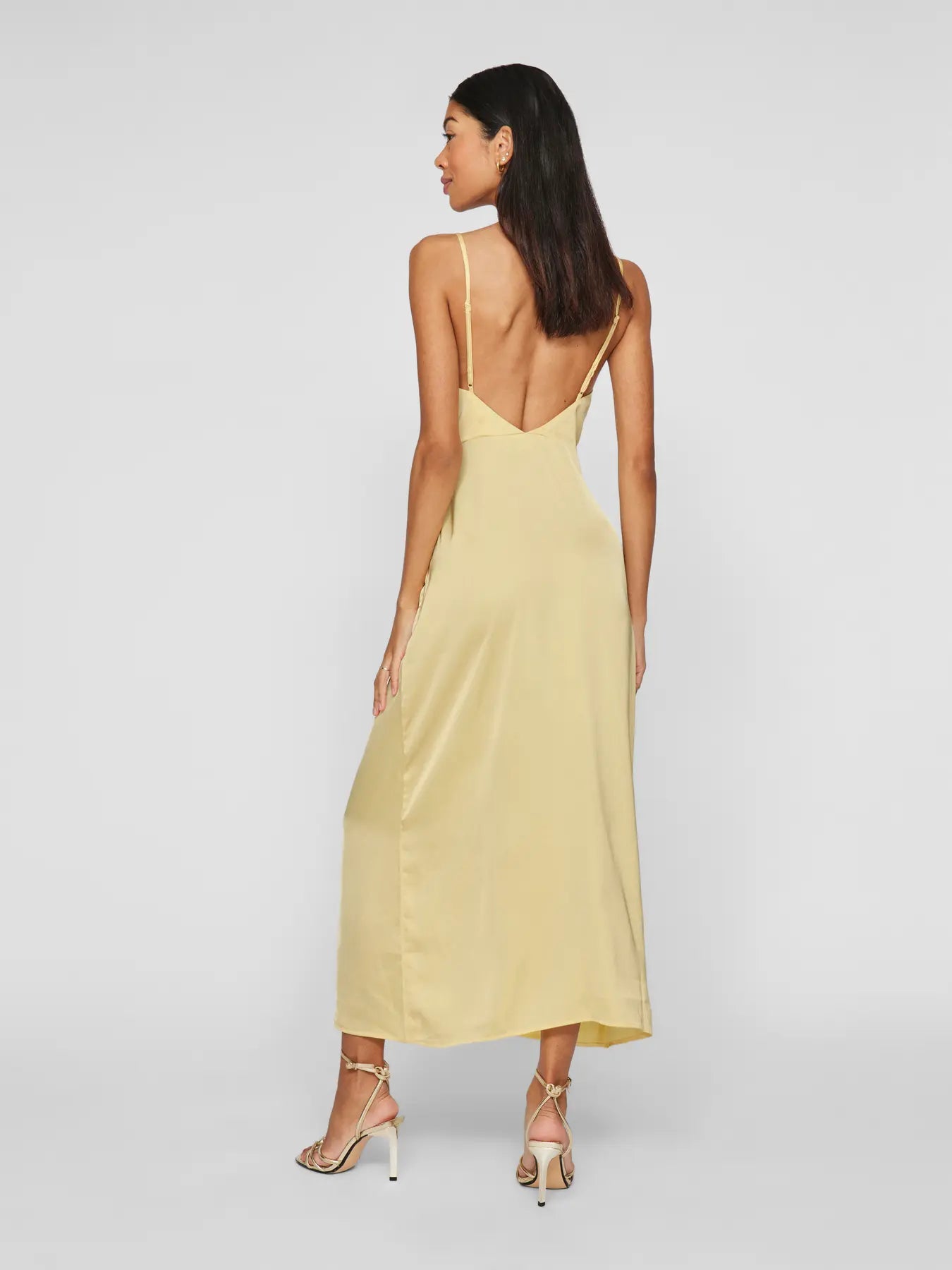 Satin Dress Lemon