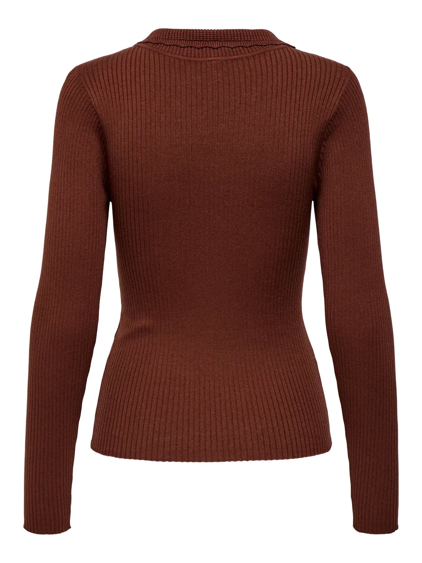 Ribbed Scollaped Jumper Earth
