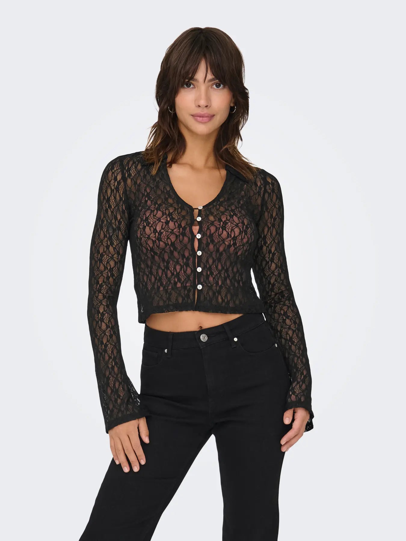 Pulse Lace Top Black