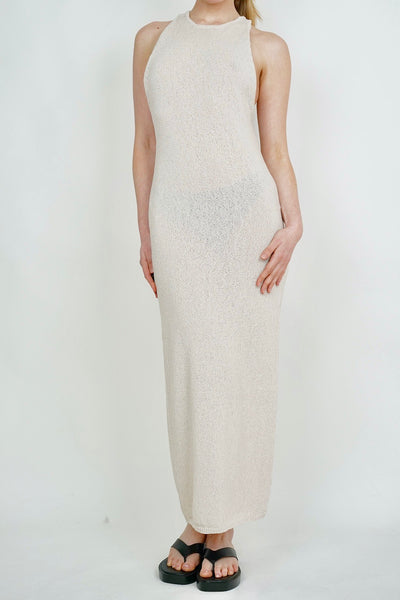 Taupe Knit Maxi Dress