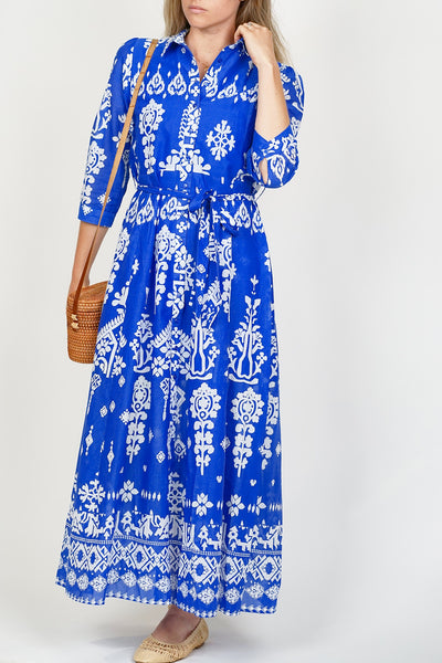Bright Blue Bella Shirt Dress