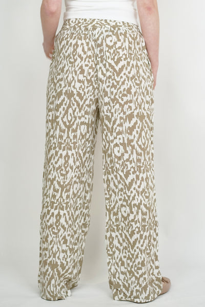 Khaki Patterned Trousers