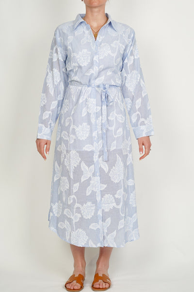 Kayley Cotton Dress Blue