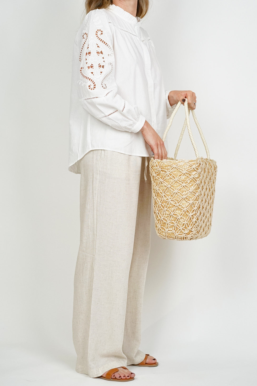 Linen Trousers Beige