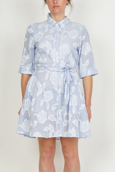 Hayley Cotton Dress Blue Short
