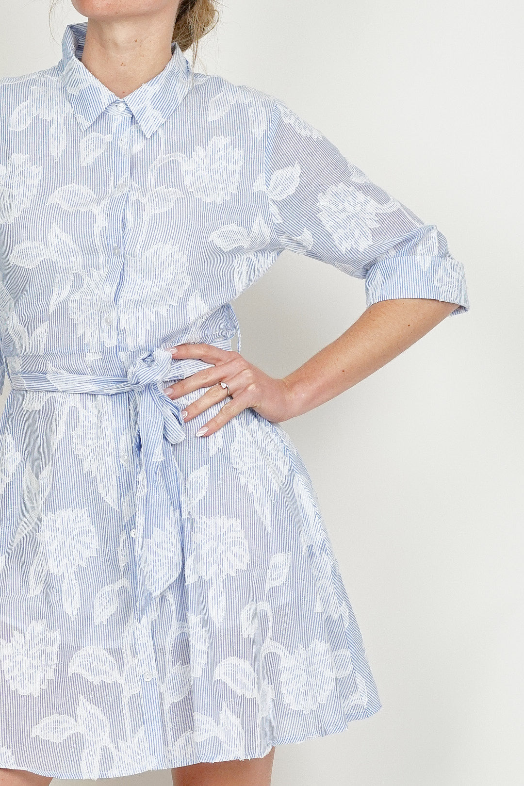 Hayley Cotton Dress Blue Short