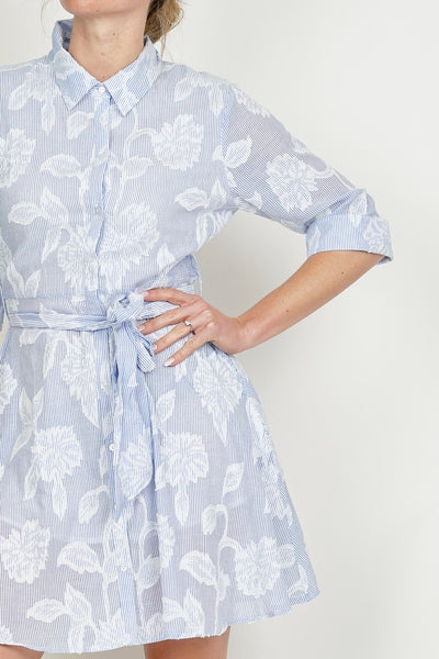 Hayley Cotton Dress Blue Short