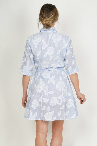Hayley Cotton Dress Blue Short