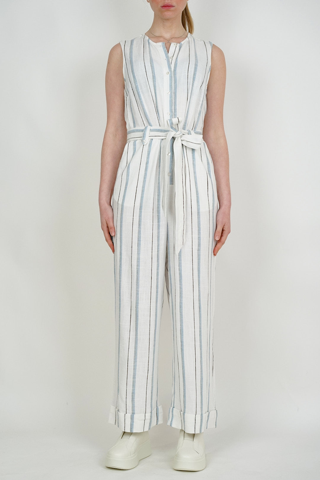 Linen Jumpsuit Stripe