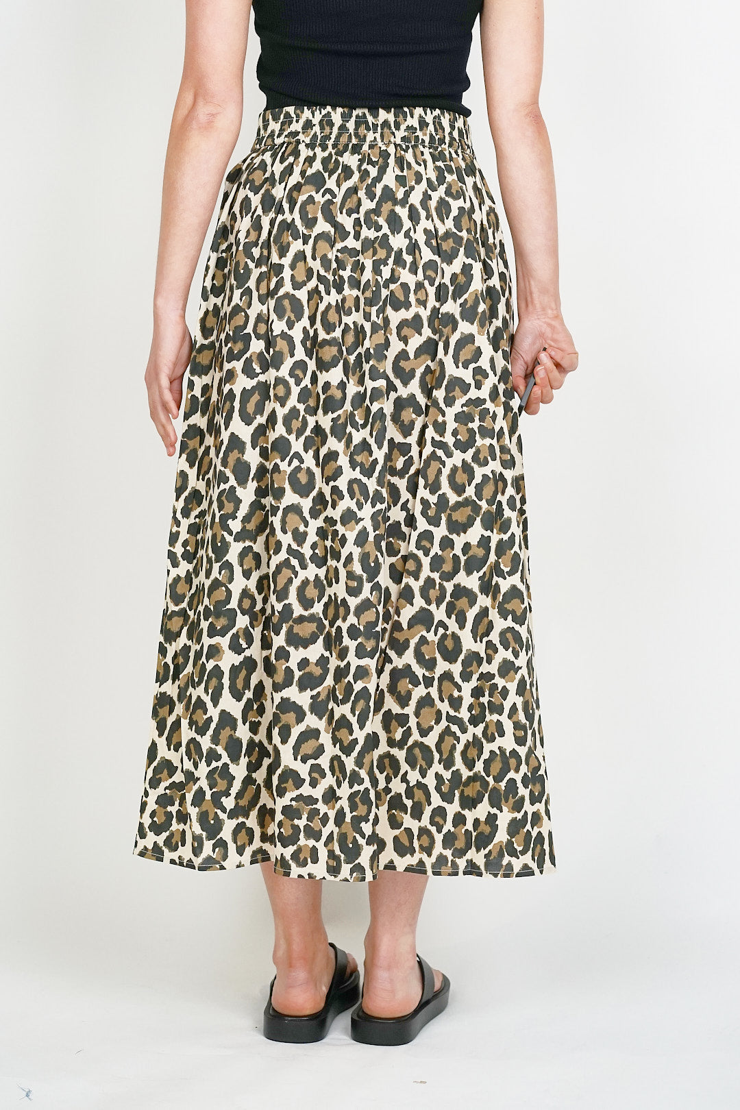 Leopard A Line Skirt