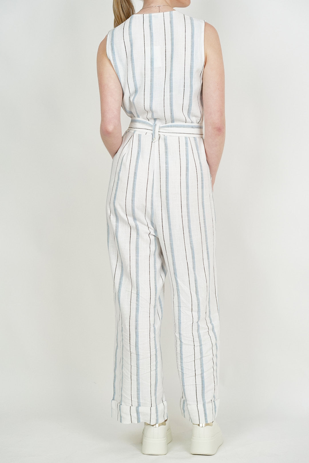 Linen Jumpsuit Stripe
