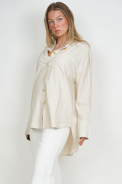Gold Button Starfish Blouse
