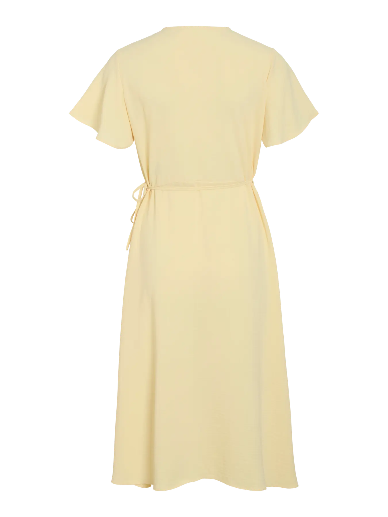 Linen Wrap Dress Lemon
