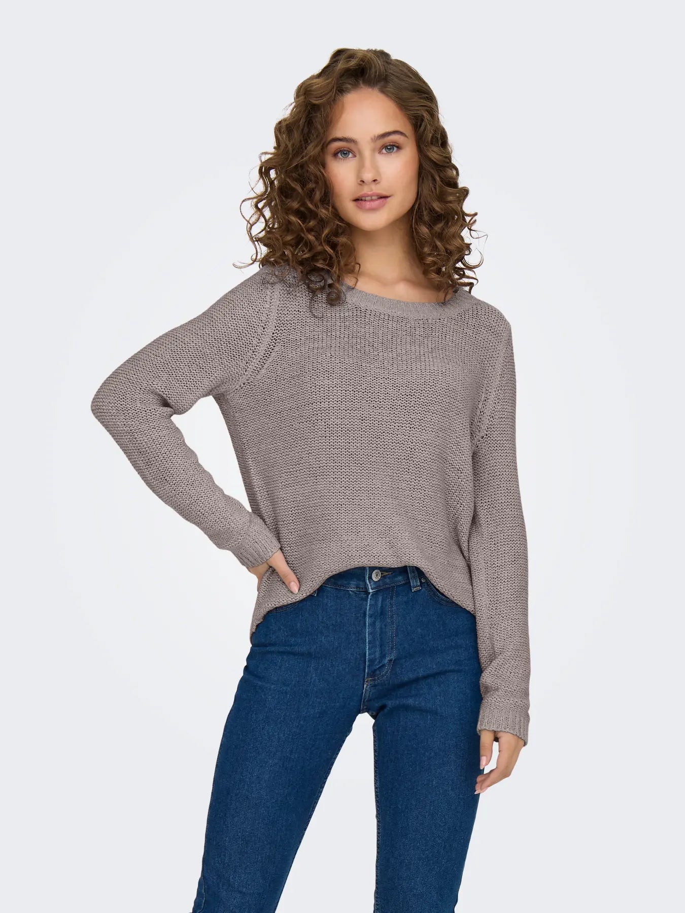 Geena Long Sleeve Jumper Taupe