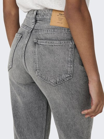 Only Mum Jeans Sewn Edge Grey 30