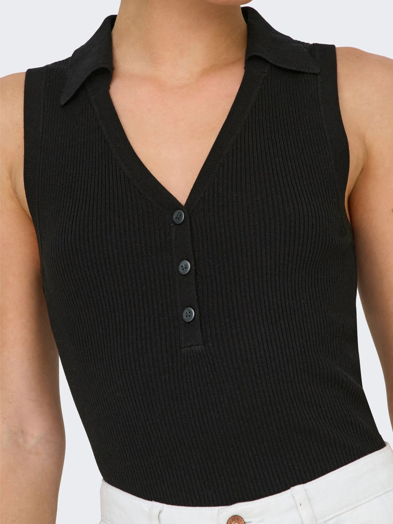 JDY Rib Tanktop Black