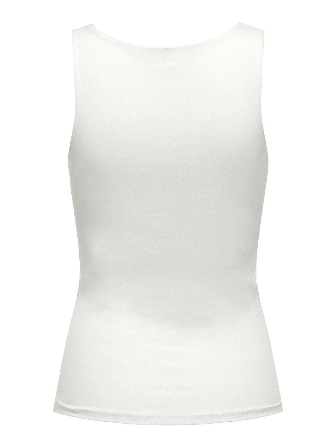 Square Neck Reversable Vest White