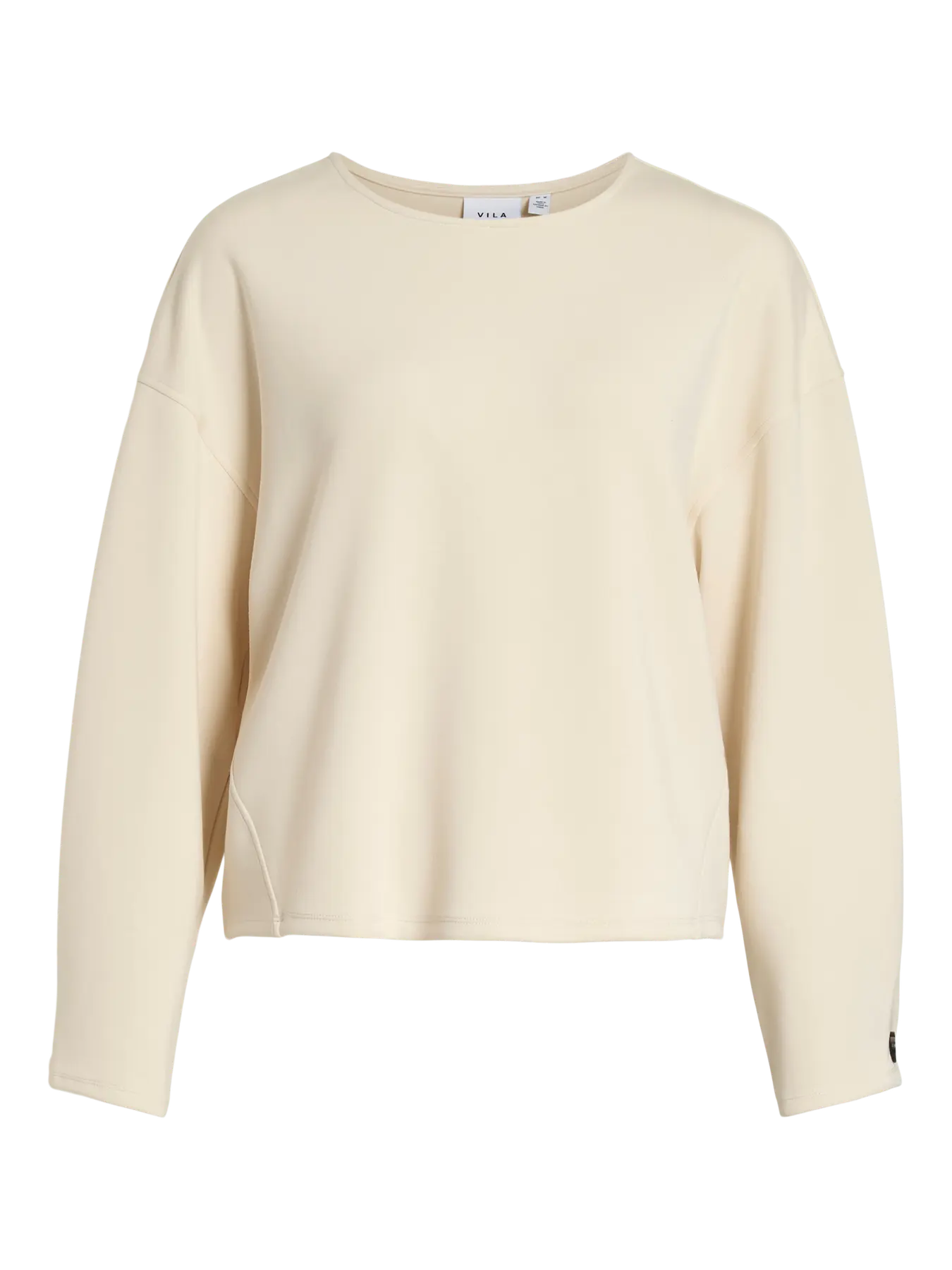 Crew Neck Scuba Sweatshirt Cream