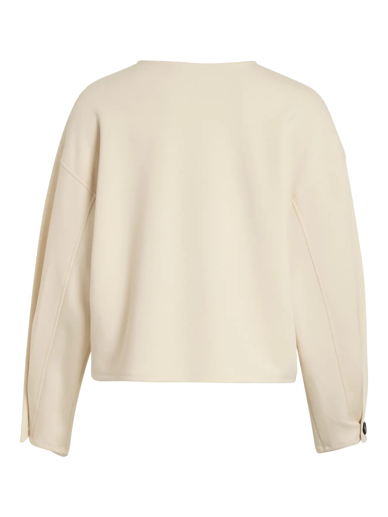 Crew Neck Scuba Sweatshirt Cream